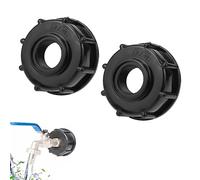 SLshiBo IBC - Adattatore per container s60 x 6 3/4", set da 2 pezzi, adatto per serbatoi da giardino IBC e serbatoio dell'acqua, adattatore 1000 l, con tappo e tappo del serbatoio A