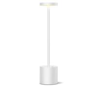 SLSMD Lampada da tavolo senza fili LED Ricaricabile Dimmerabile 6000mAh 3 Modalità di Luce Uso Interno/Esterno batteria Lunga Durata Trasportabile USB-C Lampada da tavolo(Bianco)