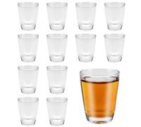 SLTAXAR 12 Bicchieri da Shot in Vetro da 32 ml/3 cl Mini bicchierini in Vetro Riutilizzabili Bicchieri da Liquore in Vetro Piccoli a Base Spessa per Feste Compleanni Picnic Matrimoni