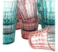 SLTAXAR 12 Pezzi Bicchieri di Plastica Riutilizzabili 320ML Bicchieri Plastica Acqua Infrangibile Bicchier i di Plastic a Dura per Campeggio Picnic e Feste per Acqua Latte Tè Caffè, 3 Colori