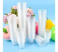 SLTAXAR 300 Pz Bicchieri in Plastica Trasparente 20ml/2cl, da Shot Riutilizzabili per Liquore - per Caffe, Feste, Compleanni, Matrimoni, Campeggio