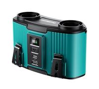 SLuB Ventilatore portatile 4 in 1: per mano, collo, cintura e tavolo. 10 velocità, LED, 24000mAh, powerbank, compatto, ideale per esterni e lavoro.（Blu）