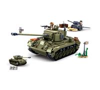 Sluban Army carro armato medio 2in1 e cannone antiaereo set di costruzione