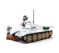 Sluban Battaglia di Budapest - carro armato bianco T-34/85 set di costruzione
