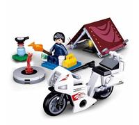 Sluban Klemmbausteine Motociclisti in campeggio (76 pezzi) [M38-B0717E], set da gioco, mattoncini a morsetto, city, con personaggio giocattolo, vita cittadina, colorati, mattoncini a morsetto SL07160