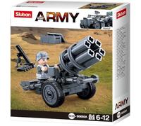 Sluban Klemmbausteine SL07170, WWII - Mini set da gioco, 76 pezzi [B0680A], set da gioco, mattoni, soldati, con personaggio di gioco, Army WWII, multicolore