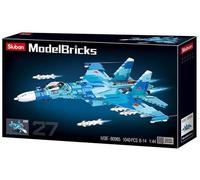 Sluban M38-B0985 Mattoncini Modello 1.040 Pezzi Aereo Militare Su-27 2-in-1 OVP