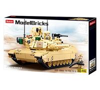 Sluban- Model Bricks-M1A2 Sep V2 Abrams mano Battle Tank 781pcs, M38-B0892, multicolore