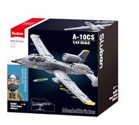 Sluban ModelBricks A-10CS - Aereo da attacco, scala 1/44, 701 pezzi, con minifigure pilota, per bambini dai 6 ai 12 anni