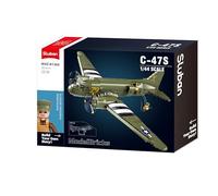 Sluban ModelBricks C-47S Scala 1/44 Aereo da trasporto Militare, 1015 Pezzi, per Bambini dai 12 ai 18 Anni