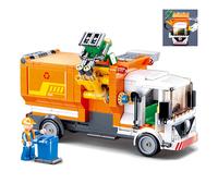Sluban Town camion dei rifiuti set di costruzione