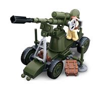 Sluban Sluban SL07124, WWII - Mini Set di Pistole (77 Pezzi) [M38-B0678C], Set da Gioco, mattoncini con Morsetto, Soldati, con Personaggio, Army WWII, Multicolore, 4 Anni