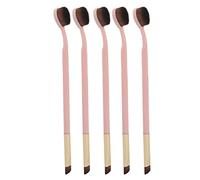 Sluffs 5pcs spazzolino da pentola bastone da base maniglia rosa morbida per trucco a doppia estremità Benpa per ombretto Cosmetico Cosmetico Strumento di miscelazione del