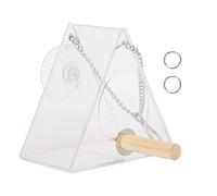 Sluffs Acrylic Bird Food Box Suction Cup Outdoor Triangle Bird Feeder Anti-spray Hanging, as a Bird Watching Gift, Outdoor Birdhouse Box, Garden Decor