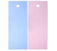 Sluffs Beauty Salon Bed Sheet Oil Proof Massage Bed Cover with Face Breath Hole for Salon Massage Spa Clubs (Pink+Blue)
