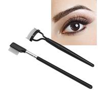 Sluffs Eyelash Comb Dou Eyebrow Brush Makeup Brush Beauty Tool Folding Eye Lash Brow Comb for Define Eyelash and Eyebrow.