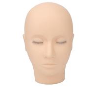 Sluffs Lash Mannequin Head,Lash Mannequin Head,3 Layers Safe Soft Silicone High Simulation Makeup Practice Head for Salon Massage Training