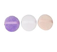Sluffs Powder Puff Large Soft Velour Face Pads Portable Ribbon Makeup Puff, Gentle Application for Loose Powder and Liquid Cosmetic.