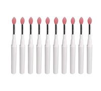 Sluffs Silicone Lip Brushes with Covers, 10pcs Lip Brushes for Lipsticks and 10pcs Covers, Reusable Lip Gloss Eyeshadow Portable Makeup Tools for Travel Daily Use
