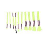 Sluffs Soft Hair Cosmetic Brush Set,Foundation Brush Eyeshadow Brush Blusher Loose Powder Brush Makeup Tool Fluorescent Green