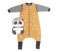 Slumbersac Sacco nanna con piedini bambini 2.5 Tog 100 cm Panda I Sacco nanna con gambe per dimensione del corpo 100-110 cm | Sacco nanna maniche rimovibili