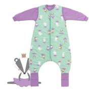 Slumbersac Sacco nanna con piedini bambini 2.5 Tog 110 cm Ballerina I Sacco nanna con gambe per dimensione del corpo 110-120 cm | Sacco nanna maniche rimovibili