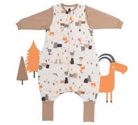 Slumbersac Sacco nanna con piedini bambini 2.5 Tog 70 cm Animali di montagna I Sacco nanna con gambe per dimensione del corpo 70-80 cm | Sacco nanna maniche rimovibili