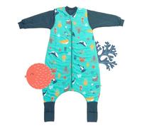 Slumbersac Sacco nanna con piedini bambini 2.5 Tog 90 cm Animali marini I Sacco nanna con gambe per dimensione del corpo 90-100 cm | Sacco nanna maniche rimovibili