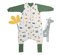 Slumbersac Sacco nanna con piedini bambini 2.5 Tog 90 cm Giungla I Sacco nanna con gambe per dimensione del corpo 90-100 cm | Sacco nanna maniche rimovibili