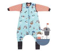 Slumbersac Sacco nanna con piedini bambini 2.5 Tog 90 cm Pirata I Sacco nanna con gambe per dimensione del corpo 90-100 cm | Sacco nanna maniche rimovibili