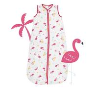 Slumbersac Sacco nanna Tog 0.5 110 cm Flamingo in Mussola | Sacco nanna estivo 18-36 mesi leggero | Sacco a pelo bambini per asilo