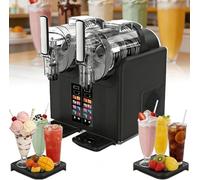Slushie Machine - Macchina per bevande commerciali a doppio slot da 2 l, con 7 preset, autopulente e display a LED, per margarita, frullati, frappè, senza ghiaccio necessario