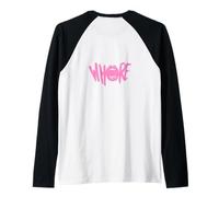 Slut Whore Vintage Donna Sexy Adulto t-Shirt Humor Funny Maglia con Maniche Raglan