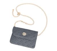 Sluxa Borsa da cintura Chian da donna, borsa in denim Fasion per donne adolescenti, borsa a tracolla da donna a scacchi., Grigio, Medium
