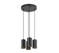 SLV 1006437 - Lampada a sospensione Asto tubo nero 4 x GU10