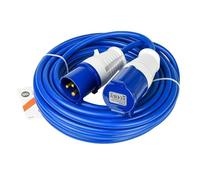 SLx Prolunga da 14 m, 240 V, 16 A, 2,5 mm, resistente, grado IP44, resistente all'acqua e alla polvere, cavo di alimentazione per esterni, per cantieri, garage e costruzioni, giallo