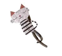 SLXLYH 1 fermaglio per capelli a forma di gatto, in acrilico, dal design pratico, alla moda, per donne e ragazze, per uso quotidiano e feste (strisce grigie)