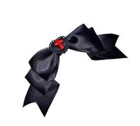 SLXLYH 1 fermaglio per capelli con fiocco a forma di cuore, stile punk, per cosplay, feste, copricapo per donne alla ricerca di accessori unici alla moda (nero)