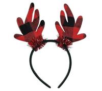 SLXLYH Cappello con corna e fiocco, fascia per capelli di Natale, feste di Natale, accessori per foto, fiocco, feste e cosplay (sezione 4)