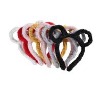 SLXLYH Cerchietto per capelli coreano da donna in peluche spesso, con orecchie di topo e orso, colore caramella, idea regalo (rosso rosa)