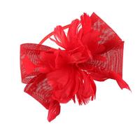 SLXLYH Cerchietto per capelli da corsa di cavalli con fiocco piumato e fascia elastica regolabile per donne e ragazze Teaparty ed eventi a tema