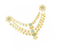 SLXLYH Collana con nappe a moneta multistrato in lega, accessorio da spalla per donne alla moda e alla ricerca di stili unici (C), As shown, Metallo