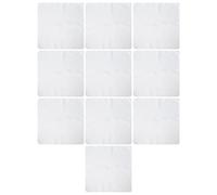 SLXLYH Confezione da 10 sciarpe quadrate in morbido poliestere, per donne e uomini, multiuso, accessori alla moda (bianco)