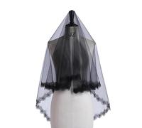 SLXLYH Copricapo in morbido tulle nero, traspirante, non sbiadisce, unisex, accessorio per feste in costume (Ts09)