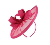 SLXLYH Copricapo unisex per matrimonio, traspirante, cappello da sole, copricapo per feste per attività all'aperto (rosso rosa)