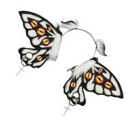 SLXLYH Dark Series - Cerchietto per capelli con orecchie da diavolo, accessorio per costume da cameriera, per Halloween e giochi di ruolo (giallo)