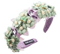 SLXLYH Delicata fascia per capelli con fiori che aggiunge fascino ai tuoi capelli, copricapo alla moda casual per feste per ogni occasione (viola)
