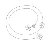 SLXLYH Elegante collana girocollo con ciondolo a forma di fiore cavo, catena alla clavicola, maglione a corda lunga, gioiello alla moda con ciondolo floreale, Misura unica, come descritto, come