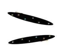 SLXLYH Elegante fermaglio per capelli con strass colorati con cristalli acetato acido, per donne e ragazze, da indossare tutti i giorni (nero)