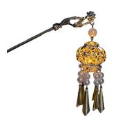 SLXLYH Elegante forcina per capelli con luce LED, stile antico cinese, accessorio per acconciature da donna (lampada rotonda)